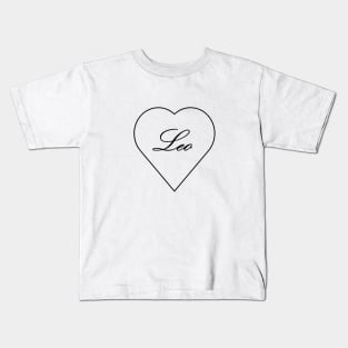 Leo Zodiac Heart Kids T-Shirt